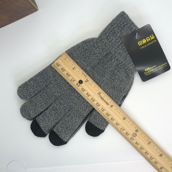 Gloves Greyish/Blue Anti-Skid Gloves Mobile /Everyday Winter Gloves - Picture 15 of 16